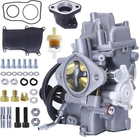 YFM350 Carburetor and Intake Manifold Compatible with Yamaha Warrior 350 YFM350 X 1987-2004 ATV Quad Carb Hand Choke in Saudi Arabia