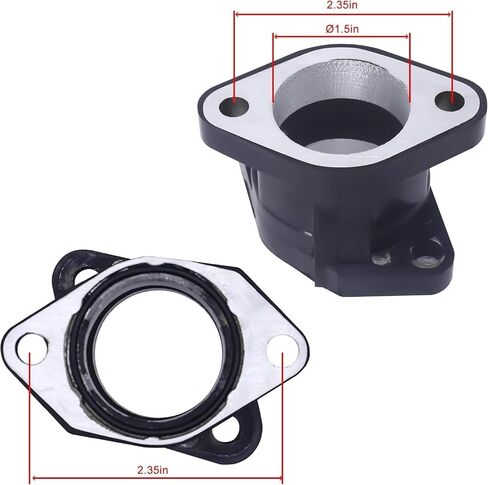YFM350 Carburetor and Intake Manifold Compatible with Yamaha Warrior 350 YFM350 X 1987-2004 ATV Quad Carb Hand Choke in Saudi Arabia