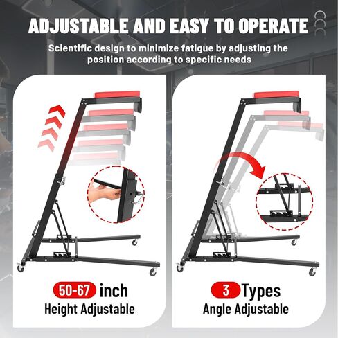 KUAFU 50" to 67" Adjustable Topside Engine Repair Creeper w/Wheels Suit for Engine Compartment Garage Shop Foldable Creeper Vehicle Repair and Maintenance 400LBS Steel+Plastic Powder Coated Black in Saudi Arabia