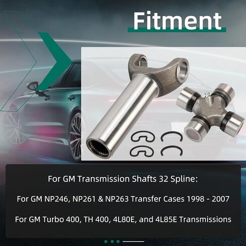 3-3-55551x STRISMESS SLIP SLOKE 1350 Series+447 U-COINT KIT ، FIT لـ GM NP246 ، NP261 و NP263 CASES 1998-2007 ، لـ GM Turbo 400 ، TH 400،4L80E ، 4L85E Transmissions ، 1350 Series 32 lear in Saudi Arabia