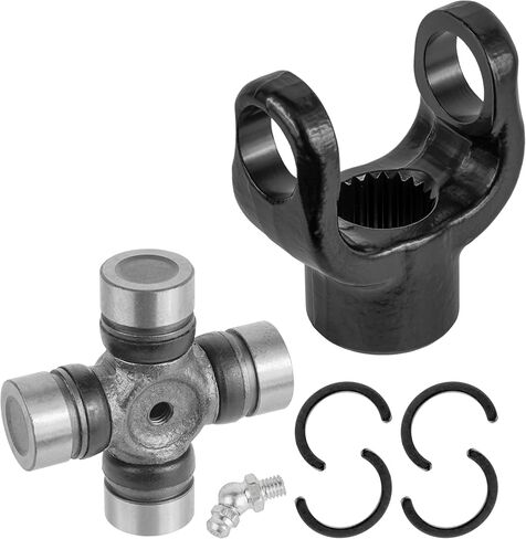 Caltric Front Drive Shaft Rear Yoke & U-Joint Kit Compatible with Yamaha Big Bear 350 YFM350FW 1987-1997 3HN-46107-00-00 2HR-46107-00-00 in Saudi Arabia