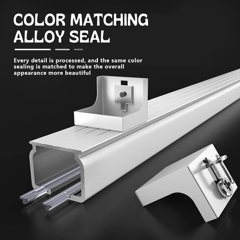 Heavy Duty Ceiling Curtain Track - Thickened Silent Aluminum Alloy Curtain Rod for Room Partitions & Privacy, Ideal for Hotels & Hospitals (White, 70cm/2.3ft) in Saudi Arabia