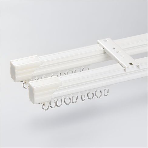 Ceiling Mount Curtain Track System, Quiet Double Slide Rail, Durable Aluminium Alloy Decorative Rod for Curtains (2.3ft-19.7ft, 400cm/4x100cm) in Saudi Arabia