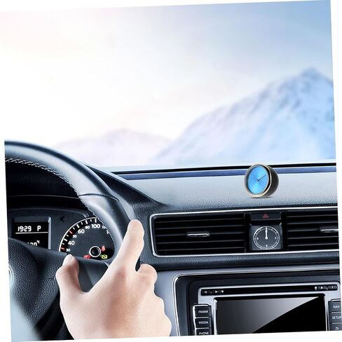 CIIEEEO HOMETEMENTY LUMOINE CAR HOMETEMENT مع عرض LED الأزرق عرض درجة حرارة السيارات متعددة الوظائف وساعة الكوارتز الإلكترونية لاستخدام لوحة القيادة الليلية in Saudi Arabia