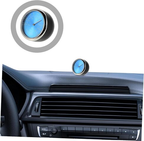 CIIEEEO HOMETEMENTY LUMOINE CAR HOMETEMENT مع عرض LED الأزرق عرض درجة حرارة السيارات متعددة الوظائف وساعة الكوارتز الإلكترونية لاستخدام لوحة القيادة الليلية in Saudi Arabia