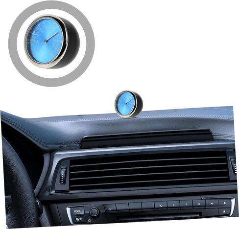 Zerodeko Luminous Car Interior Thermometer Clock with Light Quartz Electronic Dashboard Temperature Monitor for Vehicle Cabin Accurate Timekeeping for Safe Driving in Saudi Arabia
