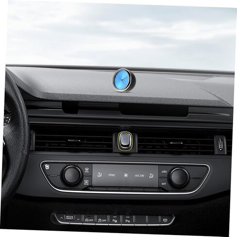 Mobestech Blue Luminous Car Dashboard Clock Herovale Clock Mini Mini Clock Electronic Quartz مع مراقبة درجة حرارة عالية الدقة للديكور الداخلي للسيارة in Kuwait