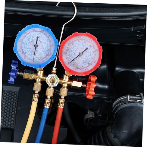 CIIEEO Automotive Mifold Gauge قم بتعيين أداة تكييف عالية مع خراطيم للتشخيص السريع وصيانة وإصلاح السيارات متعددة الاستخدامات in Kuwait