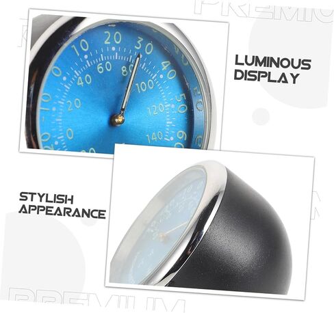 VALICLUD Luminous Car Dashboard Thermometer with Dual Electronic Quartz Clock Mini Blue Vehicle Temperature Gauge for Readable Temperature Display for Safe Driving in Saudi Arabia