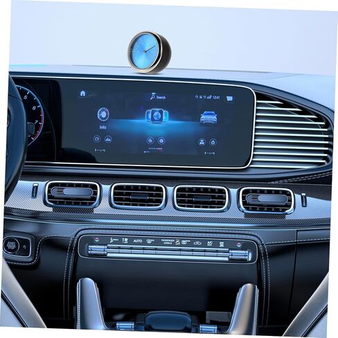 VALICLUD Luminous Car Dashboard Thermometer with Dual Electronic Quartz Clock Mini Blue Vehicle Temperature Gauge for Readable Temperature Display for Safe Driving in Saudi Arabia