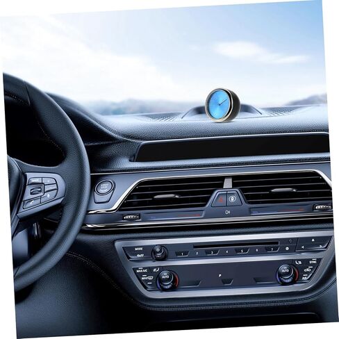 VALICLUD Luminous Car Dashboard Thermometer with Dual Electronic Quartz Clock Mini Blue Vehicle Temperature Gauge for Readable Temperature Display for Safe Driving in Saudi Arabia