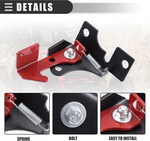 Motoforti Parking Brake, for Spring Parking Brake Thingy, for Polaris RZR 570 800 900 1000 Turbo Turbo S, Iron, Black Red in Saudi Arabia