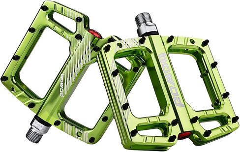 Large Bicycle Pedals Mountain Bike Pedals CNC Aluminum Flat MTB Pedals w 9/16in Cr-Mo Spindle w 3 Sealed Bearings for Ebike City Comuter Hybrid Clipless Pedals Road Bike Pedals Replacement in Saudi Arabia