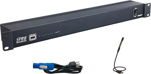 مقسم / مضخم صوت / عازل DMX ذو 8 منافذ، مؤشر LED، ضوء عمل USB، إنهاء مدمج، XLR-3PIN، قابل للتركيب على حامل مقاس 19 بوصة in Kuwait