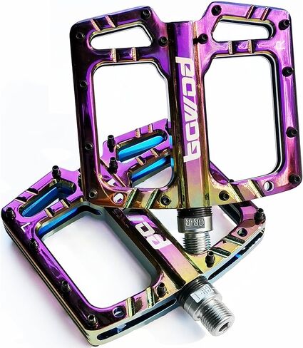 Large Bicycle Pedals Mountain Bike Pedals CNC Aluminum Flat MTB Pedals w 9/16in Cr-Mo Spindle w 3 Sealed Bearings for Ebike City Comuter Hybrid Clipless Pedals Road Bike Pedals Replacement in Saudi Arabia