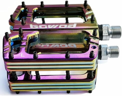 Large Bicycle Pedals Mountain Bike Pedals CNC Aluminum Flat MTB Pedals w 9/16in Cr-Mo Spindle w 3 Sealed Bearings for Ebike City Comuter Hybrid Clipless Pedals Road Bike Pedals Replacement in Saudi Arabia
