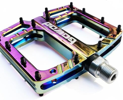 Large Bicycle Pedals Mountain Bike Pedals CNC Aluminum Flat MTB Pedals w 9/16in Cr-Mo Spindle w 3 Sealed Bearings for Ebike City Comuter Hybrid Clipless Pedals Road Bike Pedals Replacement in Saudi Arabia