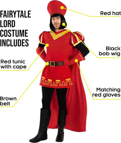 Morph Red Fairytale Lord Costume Men, Funny Halloween Costumes For Men, Movie Character Costumes Adult in Saudi Arabia
