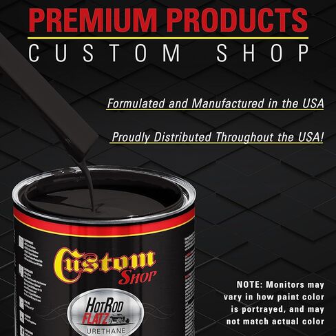 متجر مخصص - Phantom Black Metallic - Hot Rod Flatz Flat Matte Matte Satin Urethane Auto Paint - Complete Quart Paint Kit - Professional Low Shen Automotiv in Kuwait