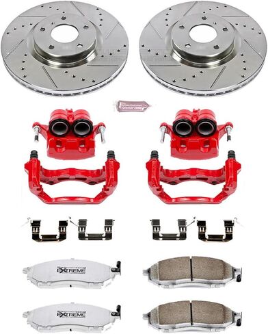 Power Stop KC112A-26 Front Z26 Street Warrior Brake Kit Infiniti Nissan For INFINITI G35 2005-2007, Nissan 350Z 2006-2009 [Model Specific] in Saudi Arabia
