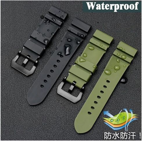 Watch Band Fit for Panerai SUBMERSIBLE PAM 441 359 Soft Silicone Rubber 24mm 26mm Men Watch Strap Watch Accessories Watch Bracelet in Saudi Arabia