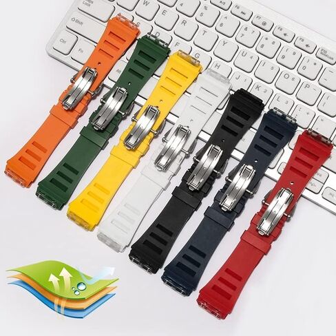 حزام مراقبة السيليكون المطاطي لريتشارد ميلي RM011 Series Silicone Tape Accessories Men's Watch STRAP 25-20MM in Saudi Arabia