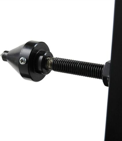 Motorcycle Wheel Balancer with Adjustable Centering Cones and Truing Pointer, Deep Black (D with Pointer) in Saudi Arabia