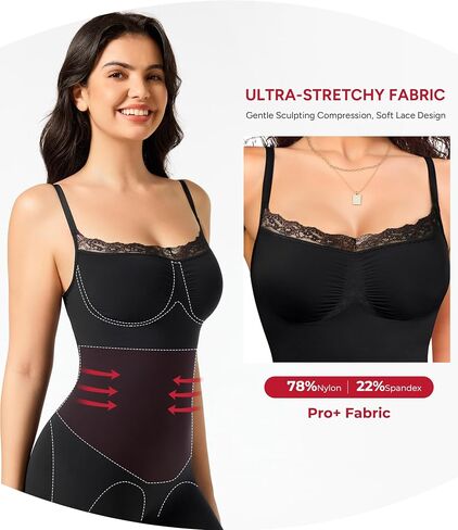 Nebility Shapewear Bodysuits for Women Tummy Control Body Shaper Seamless Waist Trainer Lace Body Suit in Saudi Arabia