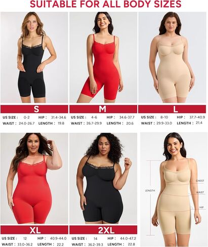 Nebility Shapewear Bodysuits for Women Tummy Control Body Shaper Seamless Waist Trainer Lace Body Suit in Saudi Arabia