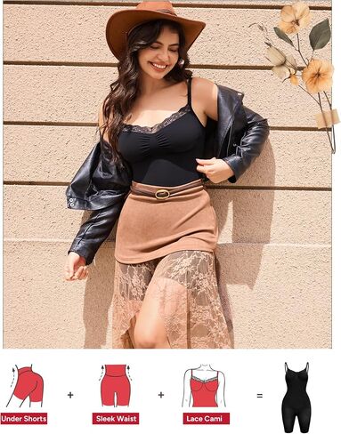 Nebility Shapewear Bodysuits for Women Tummy Control Body Shaper Seamless Waist Trainer Lace Body Suit in Saudi Arabia
