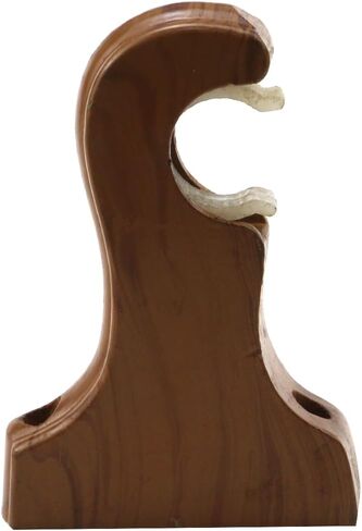 2pcs Wooden Curtain Rod Brackets Wall-Mounted Classical Drapery Holder Fits Up to 1-1/4 Inch Rod Diameter (Double-Slot Dark-Walnut) in Saudi Arabia