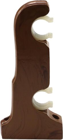 2pcs Wooden Curtain Rod Brackets Wall-Mounted Classical Drapery Holder Fits Up to 1-1/4 Inch Rod Diameter (Double-Slot Dark-Walnut) in Saudi Arabia