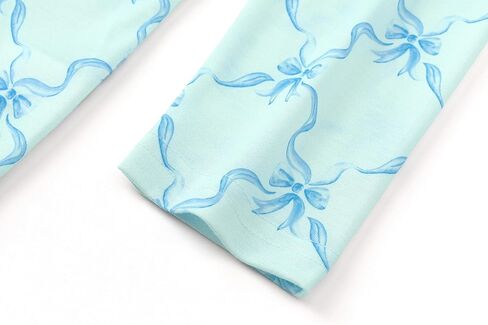 بيجامة Tebbis العصرية ذات اللون الأزرق الدوامة للفتيات مكونة من قطعتين ناعمة بأكمام طويلة وسراويل PJ Set Jammies مقاس 6-18 in Kuwait