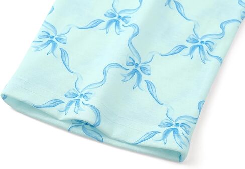 بيجامة Tebbis العصرية ذات اللون الأزرق الدوامة للفتيات مكونة من قطعتين ناعمة بأكمام طويلة وسراويل PJ Set Jammies مقاس 6-18 in Kuwait