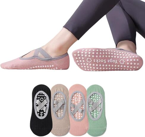 Grip Pilates Socks for Women Yoga Socks with Grips Open Open Non Glippy Socks for Barre ، Ballet ، Barefoot Procky in Saudi Arabia