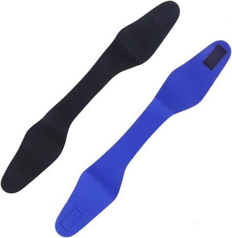 2pcs Waterproof Swimming Headband for Kids and Adults Adjustable Size L Ear Protection Hair Band for Bathing and Diving Black Dark Blue in Saudi Arabia