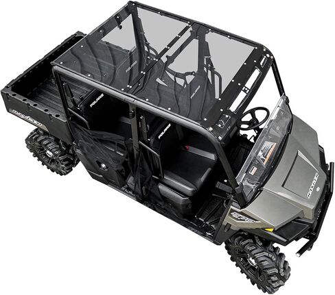 SuperATV Dark Tinted Roof for Polaris Ranger SP 570 Crew | Polaris Ranger Roof Gives Full Visibility and Awareness | 1/4" Polycarbonate | Sealed Edges Prevent Leaking | USA Made in Saudi Arabia