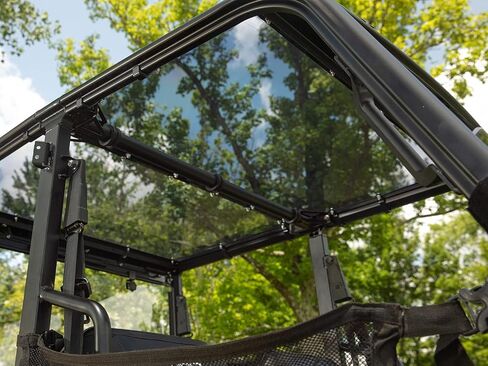 SuperATV Dark Tinted Roof for Polaris Ranger SP 570 Crew | Polaris Ranger Roof Gives Full Visibility and Awareness | 1/4" Polycarbonate | Sealed Edges Prevent Leaking | USA Made in Saudi Arabia