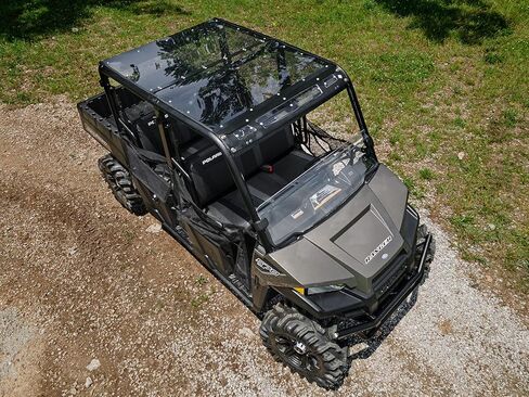 SuperATV Dark Tinted Roof for Polaris Ranger SP 570 Crew | Polaris Ranger Roof Gives Full Visibility and Awareness | 1/4" Polycarbonate | Sealed Edges Prevent Leaking | USA Made in Saudi Arabia