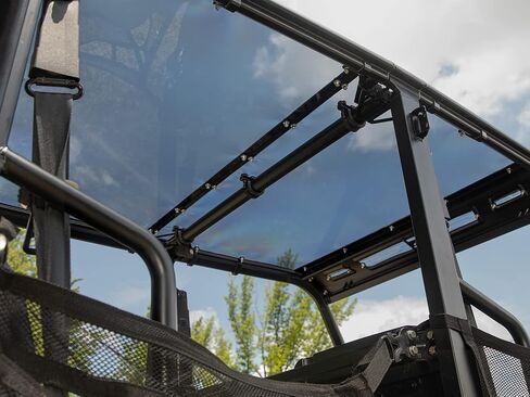 SuperATV Dark Tinted Roof for Polaris Ranger SP 570 Crew | Polaris Ranger Roof Gives Full Visibility and Awareness | 1/4" Polycarbonate | Sealed Edges Prevent Leaking | USA Made in Saudi Arabia