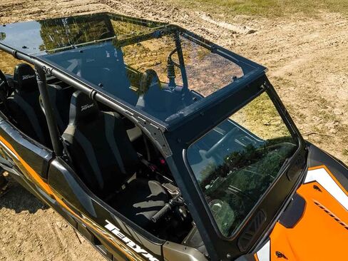 SuperATV Dark Tinted Teryx Roof for 2023+ Kawasaki Teryx KRX 4 1000 | 1/4" Polycarbonate | Protects from the Elements Without Obstructing View | Rattle-Free Fit | USA Made in Saudi Arabia