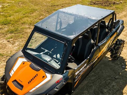 SuperATV Dark Tinted Teryx Roof for 2023+ Kawasaki Teryx KRX 4 1000 | 1/4" Polycarbonate | Protects from the Elements Without Obstructing View | Rattle-Free Fit | USA Made in Saudi Arabia