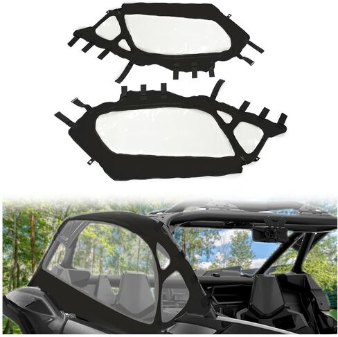 HECASA Soft Upper Door Set Compatible with 2017-2023 Can-Am Maverick X3 2-Seat Models UTV Soft Cab Enclosure Top Doors in Saudi Arabia