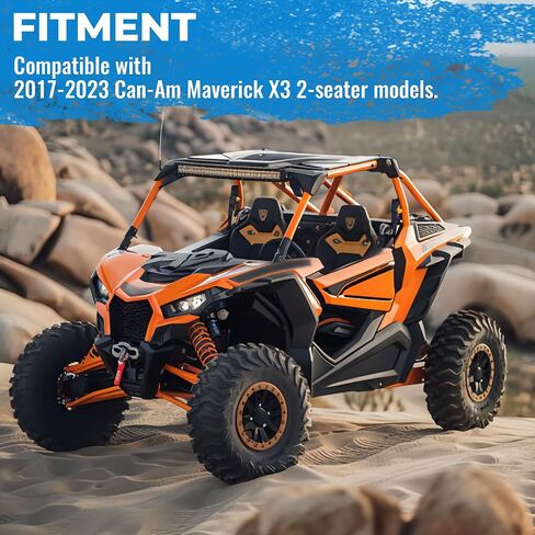 HECASA Soft Upper Door Set Compatible with 2017-2023 Can-Am Maverick X3 2-Seat Models UTV Soft Cab Enclosure Top Doors in Saudi Arabia