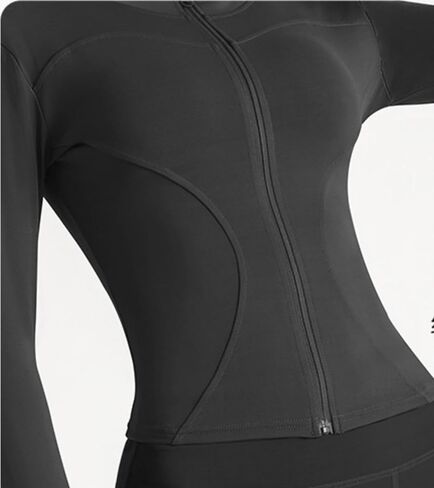 Women's Zip-Up Yoga Jacket Mock Neck Slim Fit Athletic Top for Workout and Casual Wear in Saudi Arabia