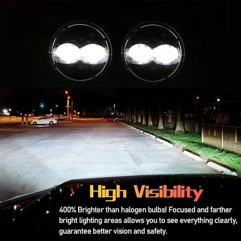 مصابيح ضباب LED معتمدة من Z-OFFROAD DOT لـ 2006-2014 Ford F150 2006 2007 2008 2009 2010 2011 2012 2013 2014 F150، مجموعة مصابيح القيادة الممتصة للصدمات - أسود in Kuwait