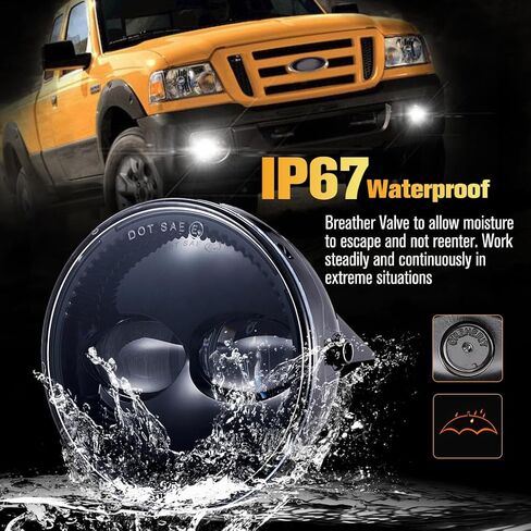 مصابيح ضباب LED معتمدة من Z-OFFROAD DOT لـ 2006-2014 Ford F150 2006 2007 2008 2009 2010 2011 2012 2013 2014 F150، مجموعة مصابيح القيادة الممتصة للصدمات - أسود in Kuwait