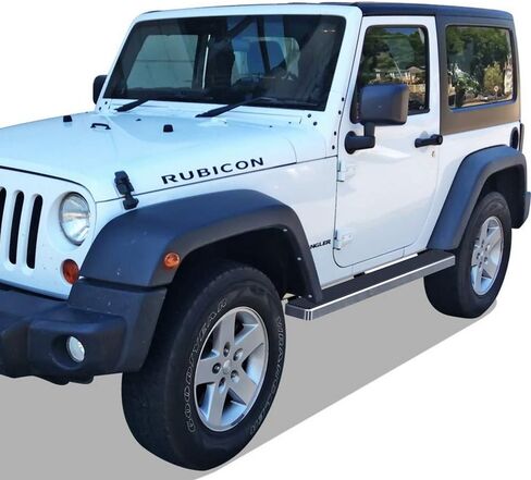 APS Premium 5in 304 ألواح تشغيل الفولاذ المقاوم للصدأ متوافقة مع Jeep Wrangler JK 2DR 07-18 in Saudi Arabia