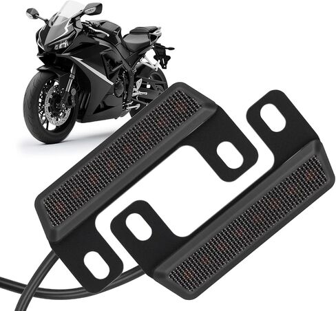 Kemimoto Universal Universal Motorcycle Brake Light مع إشارات الانعطاف 12V مضغوطة مزدوجة اللون الأوساخ نارية نارية لوحة Light Light Plate مؤشر ضوء الماء ، أسود in Saudi Arabia