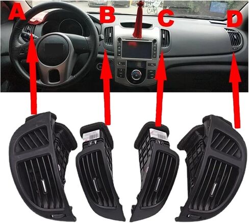 ميدان مخرج الهواء الأيمن لتكييف الهواء A/C Air Outlet Center متوافق مع Kia Forte Cerato 2008-2013 in Saudi Arabia